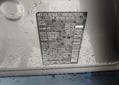 2017 Nissan Rogue S из США, поврежденный, VIN KNMAT2MV6HP591225